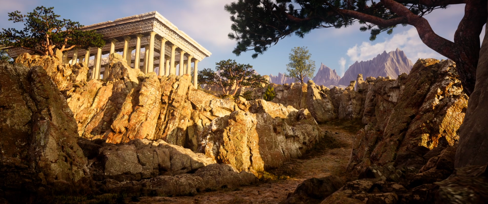 Temple 3D Scene